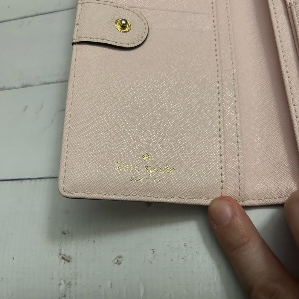 Kate Spade Blush Pink Clutch with Gold Accent, COA - Picture 5 of 5